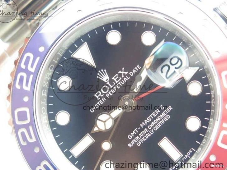 MiroTime 0413 GMT Master II 126719 BLRO Red Blue Ceramic 316L Steel ROF Best Edition Black Dial on SS Bracelet A Elegant 2654